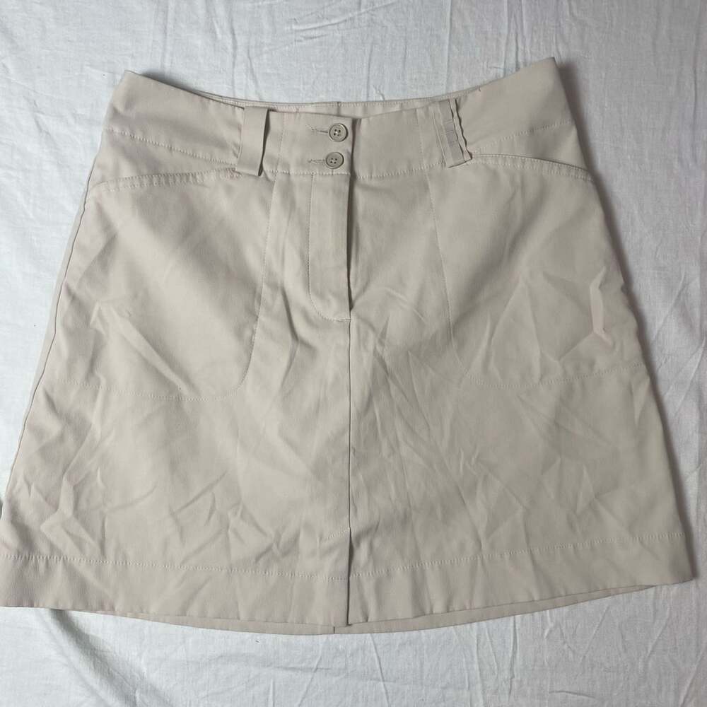 Nike Golf Skort Tan Beige Athletic Skirt (1341)